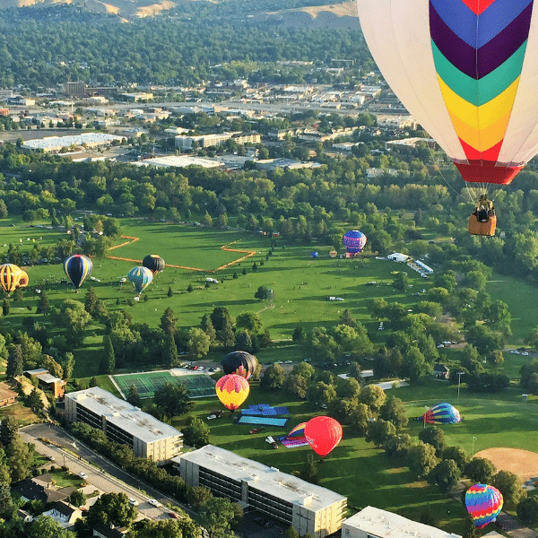 Scenic view of outdoor activities in Idaho